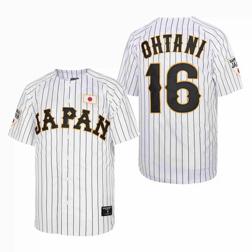 Maglia Baseball Giappone 16 OHTANI Cucito Ricamo Economica Alta Qualità Outdoor Spo - Foto 10 di 14