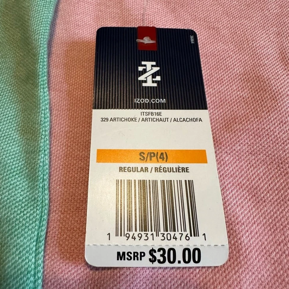 2 polos Izod rosa/verde para niños talla 4 nuevos con etiquetas Foto 4 de 4