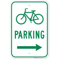 Right Side Bicycle Parking Sign,
