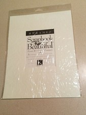 K  Company Scrapbook Floral 4 ea. 8 1/2" x 11 Scrapbook Ivory Frame Pages NEW 