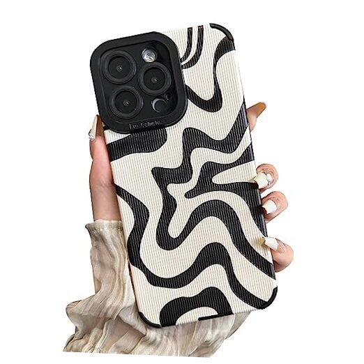 Designed for Phone Case, Soft PU Leather TPU and Cute iPhone 14 Pro Max Beige