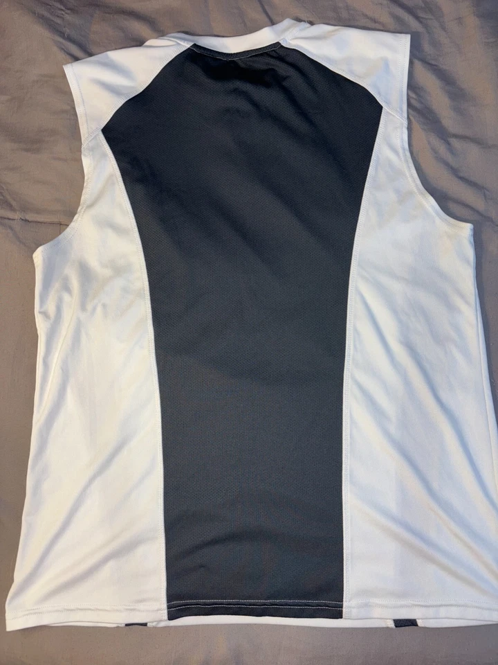 Starter Activewear Tank Top Boy Large White Black Stripes Crew Neck Athletic Fit - Image 2 of 4