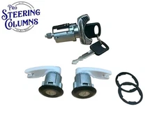 92-96 BRONCO F-150 F-250 F-350 IGNITION & DOOR LOCK CYLINDER SET BLACK NEW