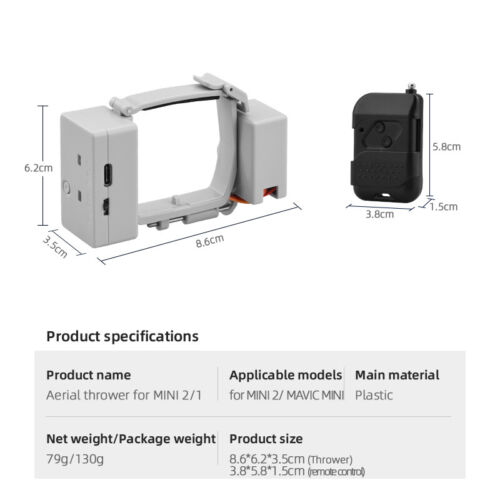 For MAVIC MINI 2 Drone Air-Dropping Thrower Dispenser Drop Delivery Device Kits - Picture 6 of 17