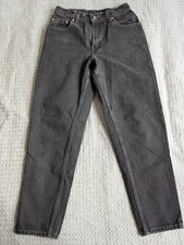 Vintage Levi's Jeans Women 8 Petite Black 550 High Waist Tapered USA Made 1997