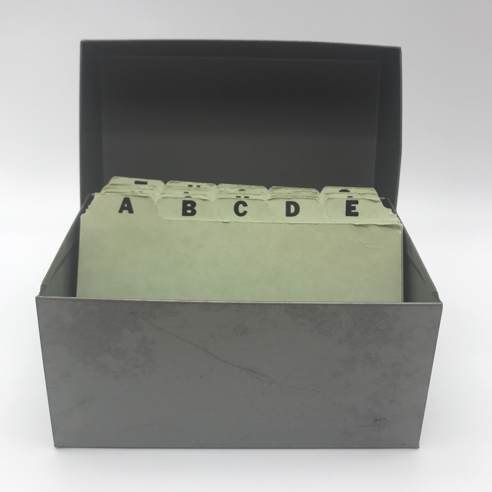 Vintage J. Chen and Co. Tin Recipe Card File Box Made in USA 3x5 With