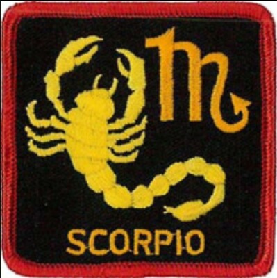 Sternzeichen: Skorpion Bügelbild Quadrat Patch: Der Skorpion Sternzeichen Horoskop Astrologie