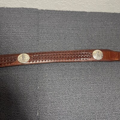 ONYX By BRIGHTON Brown Leather Logan Golf Laced Taper Belt  display picture 2