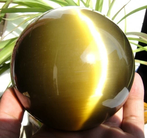 60/80MM Cat's Eye Crystal Ball Orb Sphere Healing ball Furnishing articles - Picture 28 of 39
