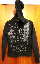 MICKEY MOUSE youth small hoodie Disney hooded sweatshirt w/ sequins Lightning
