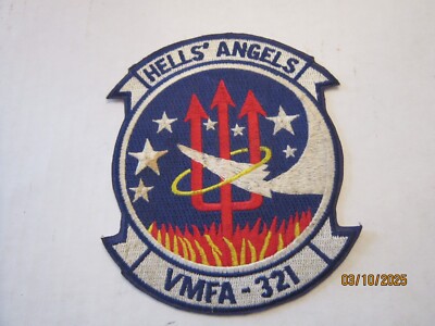 USMC VMFA-321 HELL'S ANGELS patch F/A-18 HORNET FIGHTER ATTACK SQUADRON Iron On