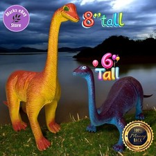 2 Vintage Imperial 1985 Dinosaur Toys Brontosaurus