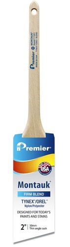 Premier 17201 Sash Paint Brush Montauk 2" Firm Thin Angle - Picture 2 of 2