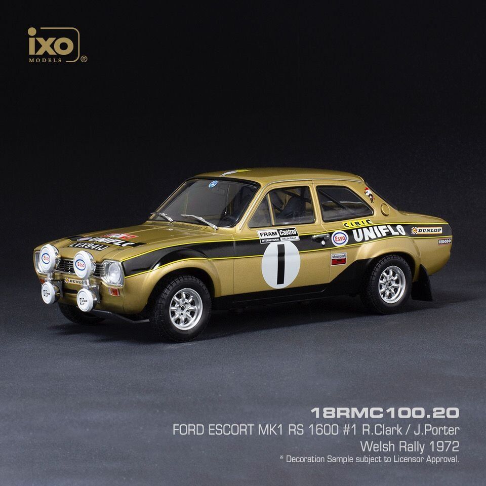 Altaya 1:24 Ford Escort RS 1600 MKI #1 Ganador Lombard RAC Rally 1974 Mäkinen, Liddon AAWRC040