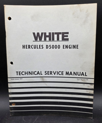White Hercules D5000 Engine Technical Service Manual 432 698 OEM
