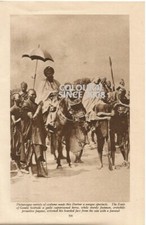 DUBAR EMIR OF GOMBE HORSE PARASOL C 1920 PHOTO ILLUSTRATION PRINT 