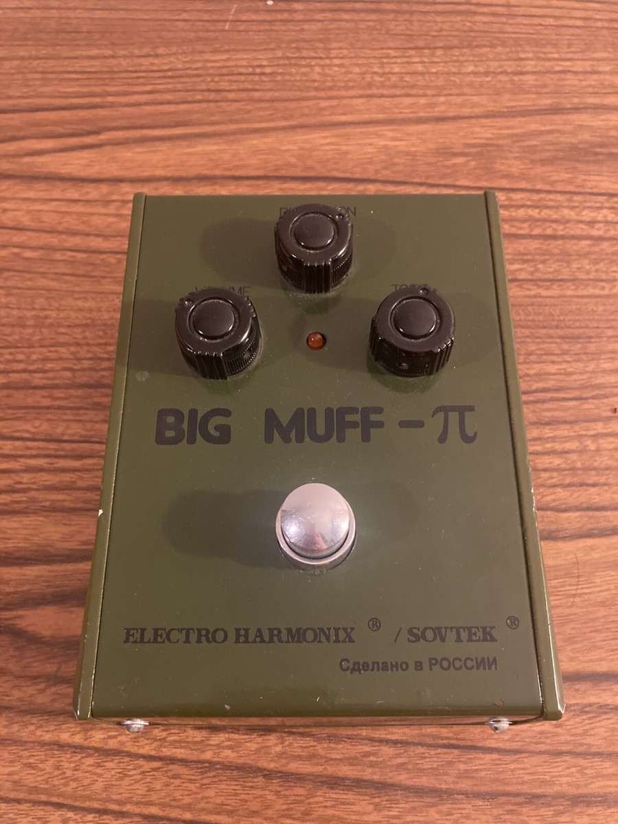 ギター SOVTEK Big Muff Army Green Tall Font USED Electro-Harmonix Big Muff Russia Sovtek ARMY GREEN Free