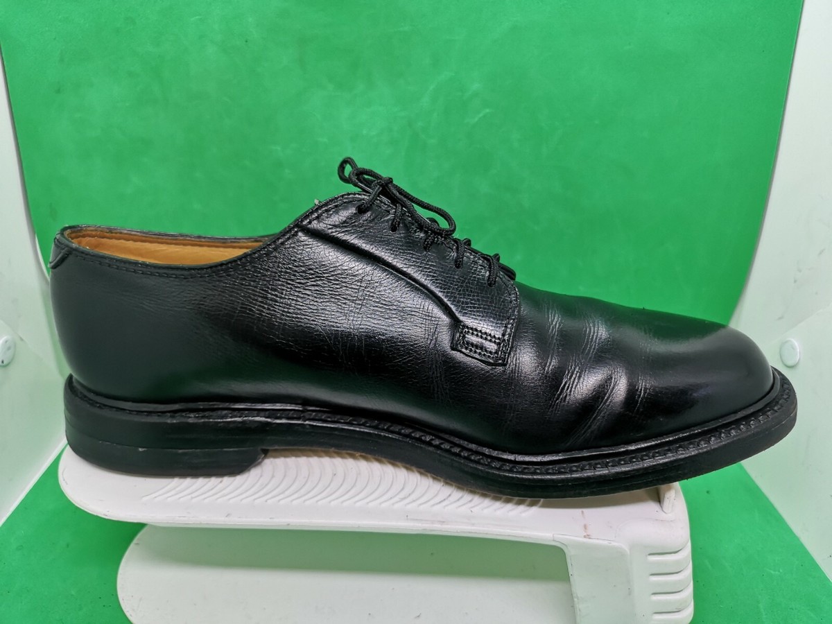 True Vintage Florsheim Imperial Black Pebbled Leather V Cleat Derby Shoes Size 9 Vintage FLORSHEIM IMPERIAL 92612 Black Leather Derby V Cleat  main image 4
