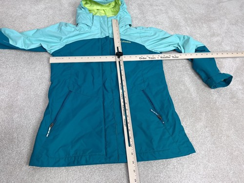 L.L. Bean Jacket Girls Large Green Hooded Full Zip Coat Hood Omni Heat Pockets - Picture 7 of 17