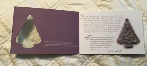 1998 Hallmark Ornament Collector's Club Our 25th Anniversary 1973-1998 RARE NEW - Picture 2 of 4