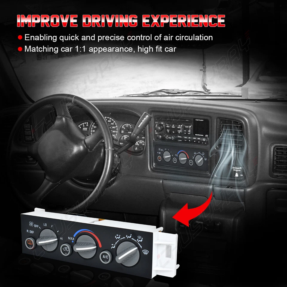 Módulo de control de clima de aire acondicionado para Chevrolet C2500 Suburban 1996-1999 Foto 4 de 4