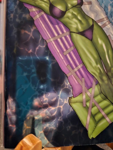 Sensational She-Hulk #1 Hughes variante foil quasi nuovo Marvel Comics 2023 Rowell Genolet - Foto 5 di 6