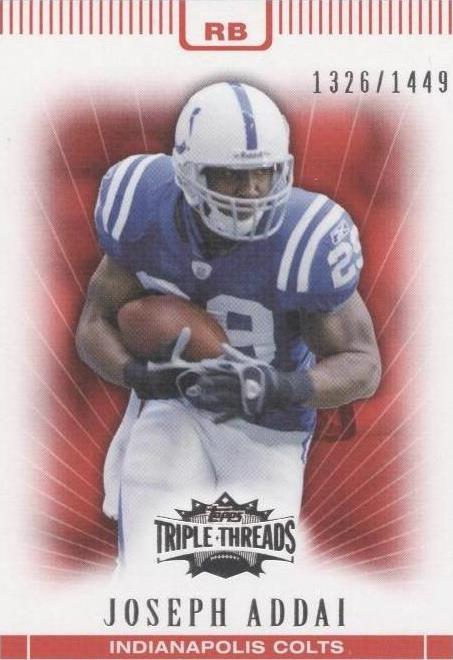2007 Topps Triple Threads Joseph Addai #31 - 1 of 2