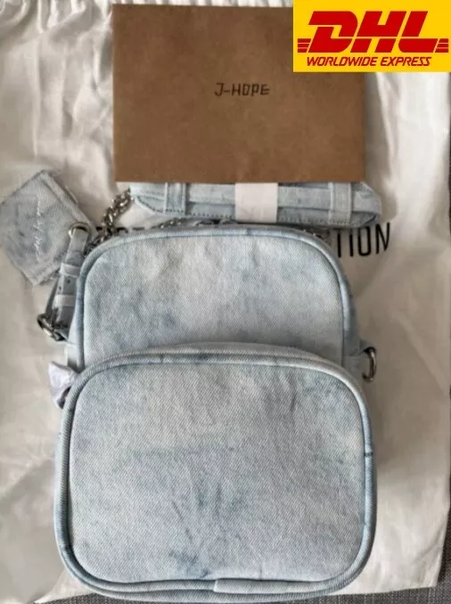 BTS Artist Made Collection J-HOPE SIDE BY SIDE MINI BAG Photo Card denim bag