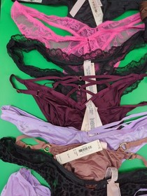 Victoria Secret Assorted Styles Thong V Panties Bundle XL Multicolor Lot Of 50