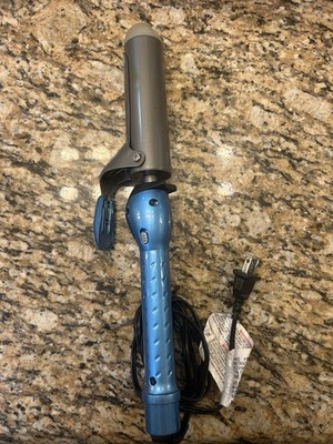 BaByliss PRO 1.5'' Nano Titanium Spring Curling Iron - Blue/Silver Tested