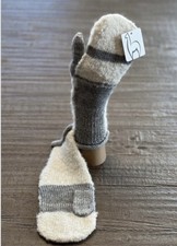 Alpaca Mittens NWT GRAY Cream