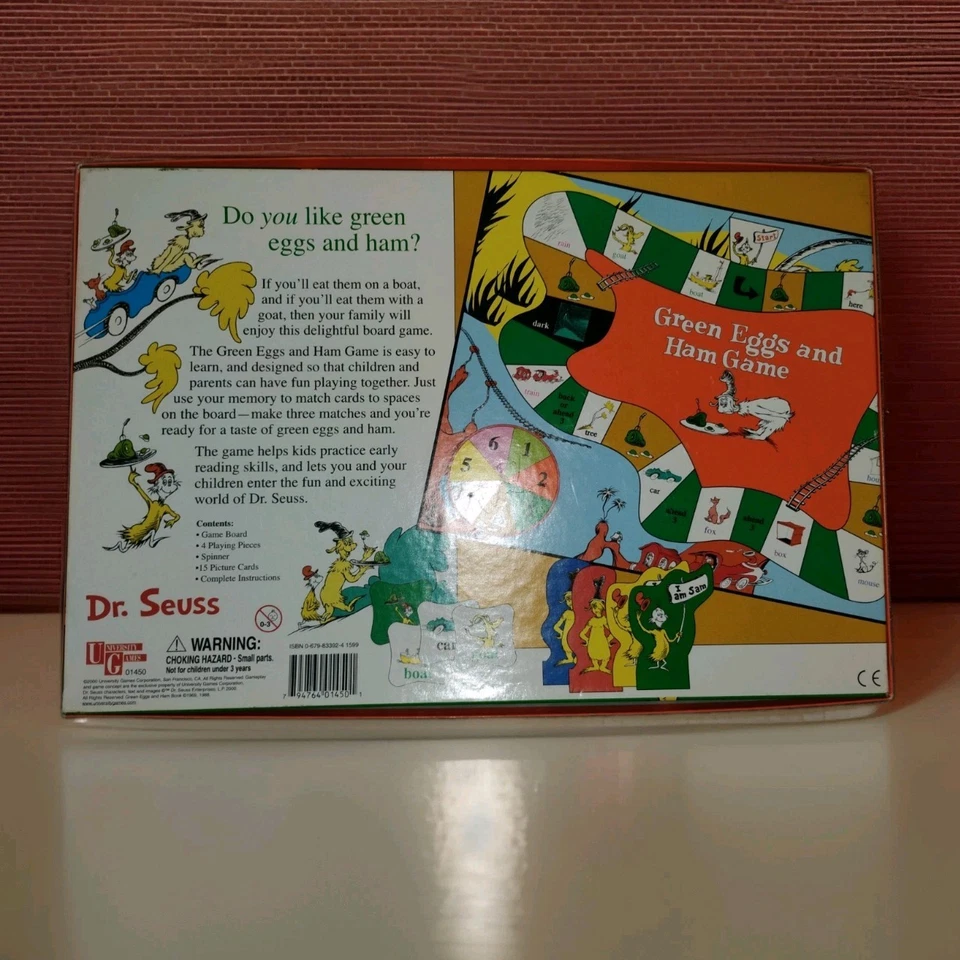 Vintage Green Eggs and Ham Board Game Dr. Seuss University Games 1996 NEW In Box - Image 2 of 2