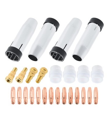 26 PCS MIG Welder MB 24KD Accessory Kit M6 Contact Tips Conical Cups Nozzle