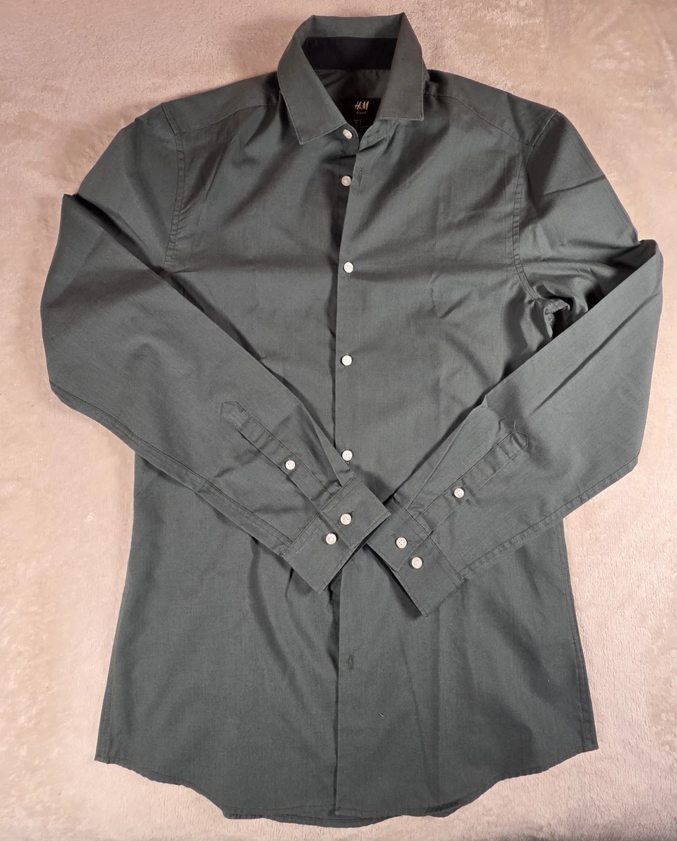 h and m dress shirts H&M Point Solid for Men for sale and yoke at back H&M 100% Cotton Solid Dress