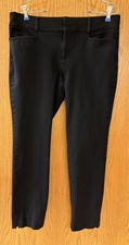 Banana Republic Jackson Fit Black Slim Ankle Pants Size 10 Stretch Viscose EUC