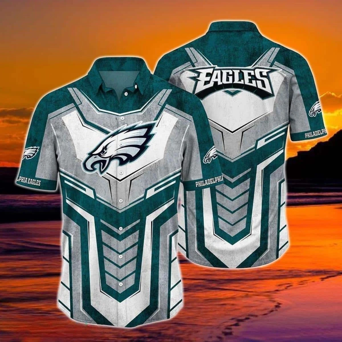 Philadelphia Football Armor Shield Hawaiian, Gift For Fans, Gift For Friends