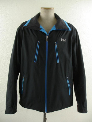 Men’s sz XL Helly Hansen Aegir H2Flow Black Ski Snowboard Jacket Full-Zip  Recco