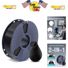 1kg Black PETG Filament 1.75mm - Exceptional Layer Adhesion for 3D Printing