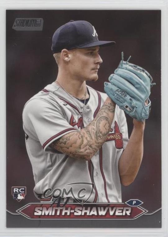 2024 Topps Stadium Club Black Foil AJ Smith-Shawver #55 Rookie RC 11if