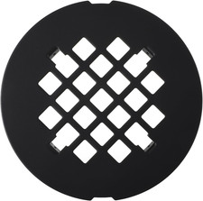 Black Snap-In Shower Drain Cover 4-1/4  Stainless Steel Bathroom Stopper