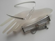 Modische Lesebrille Lesehilfe Kunststoff Randlos grau +2,0