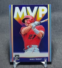 Mike Trout MVP Silver Prizm Holo 2019 Panini Donruss Optic Card #6 LA Angels