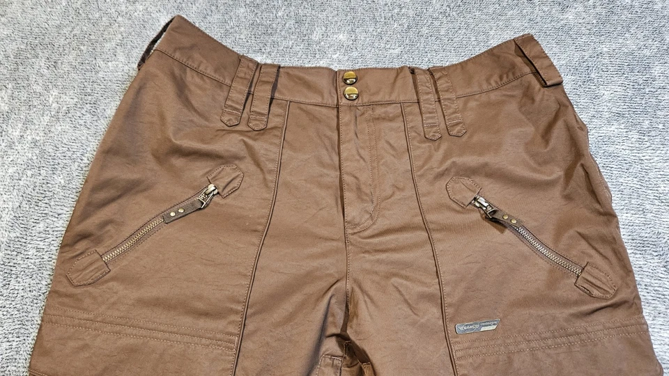 Pantalones de nieve SIMS Snowboard marrón aislados cintura ajustable para mujer talla XL Foto 2 de 4