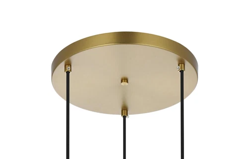 Living District Baxter 18" Flush Mount Clear Shade In Satin Gold - Picture 7 of 10