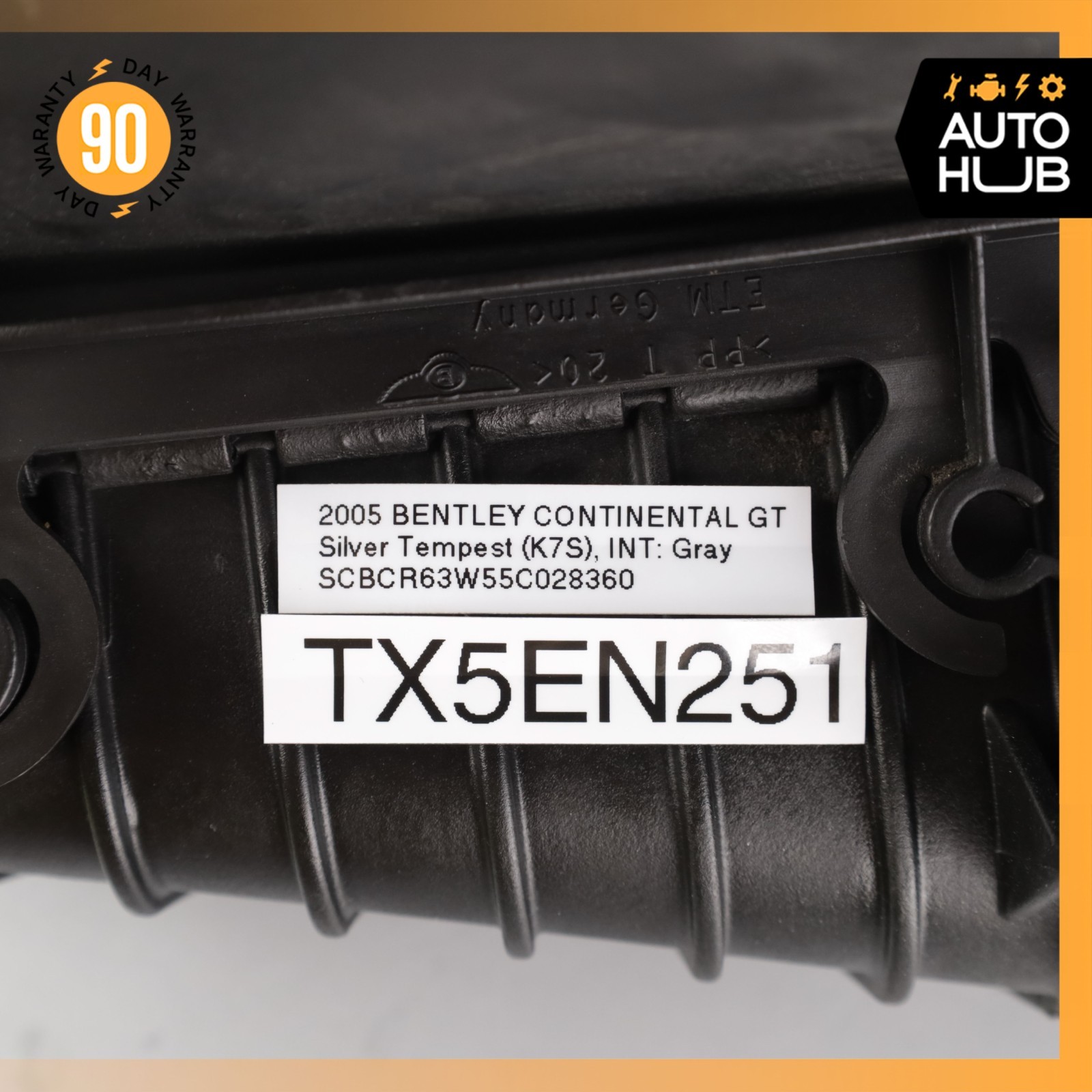 Bentley Continental GT 6.0L Right Turbo Intercooler Radiator w/ Air Duct OEM