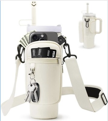Ultimate Water Bottle Carrier Bag for Stanley 40oz Tumbler W/ Straw Cover Adjust