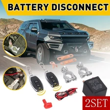 2SET Remote Battery Disconnect Switch Upgraded Kill Switch Wireless 200A Car Tru