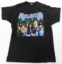 Rare Vintage SCREEN STARS Nelson After The Rain 1991 Tour T Shirt 90s Black XL