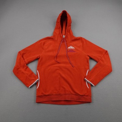 Nike Hoodie Mens Medium Orange Trail Tour du Mont Blanc Fleece Sweatshirt Hiking