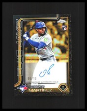 2025 Orelvis Martinez Rookie Auto Topps Gilded Black/Gold /10 #CGA-OM Blue Jays